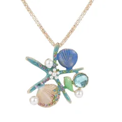 Starfish pendant necklace - As Shown - View 1