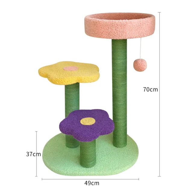 Cat Tower Cat Scratch Board Wear resistant Cat Climbing Tree Round - Shop at LoveMi