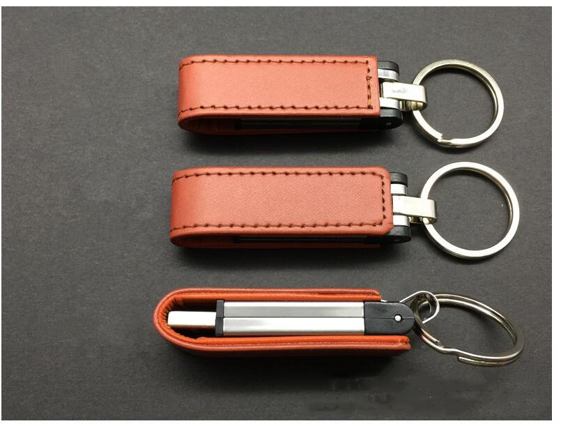 Leather U Disk 16G Keychain U Disk 32G 4