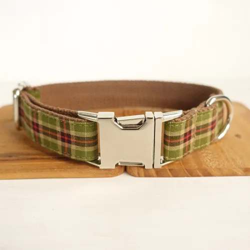 GREEN PLAID Dog Collar - Shop at LoveMi