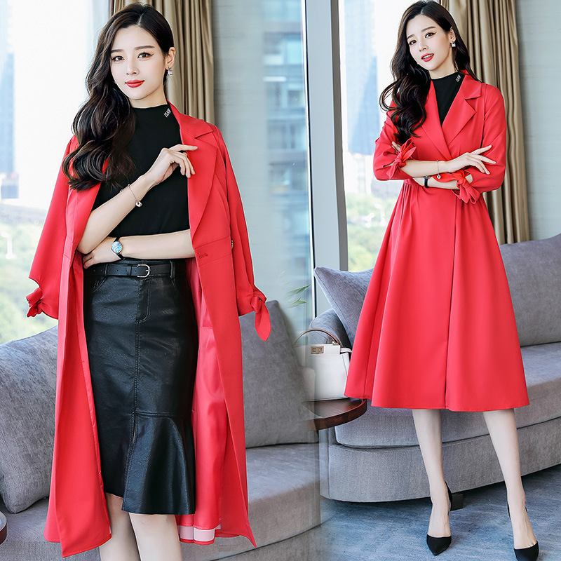 Double breasted coat slim women's jacket