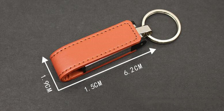 Leather U Disk 16G Keychain U Disk 32G 3