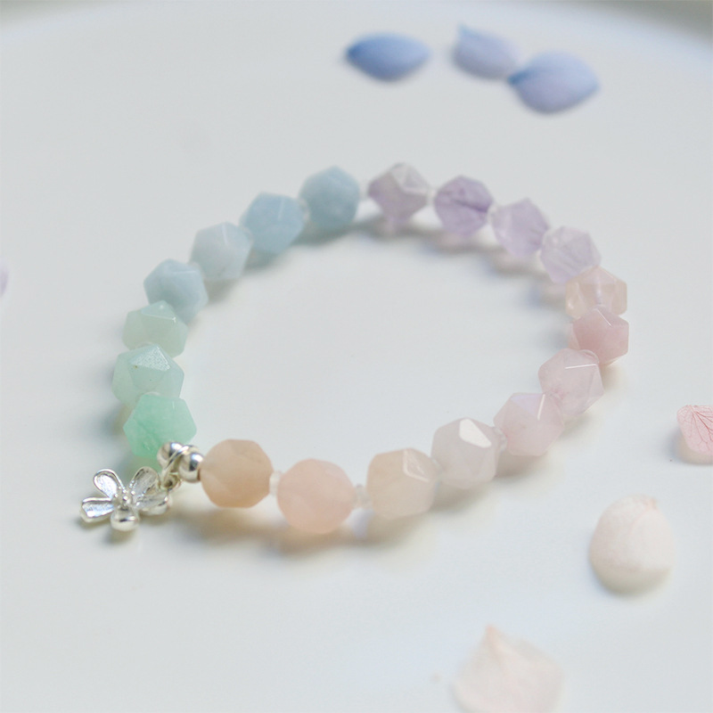 Stone sea sapphire amethyst bracelet