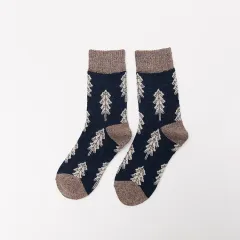 Thickened wool in tube women's socks - Navy - View 1