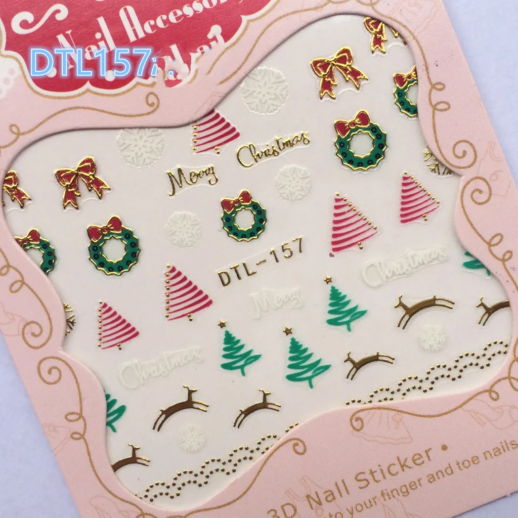 3D Christmas nail decals - 157 Style