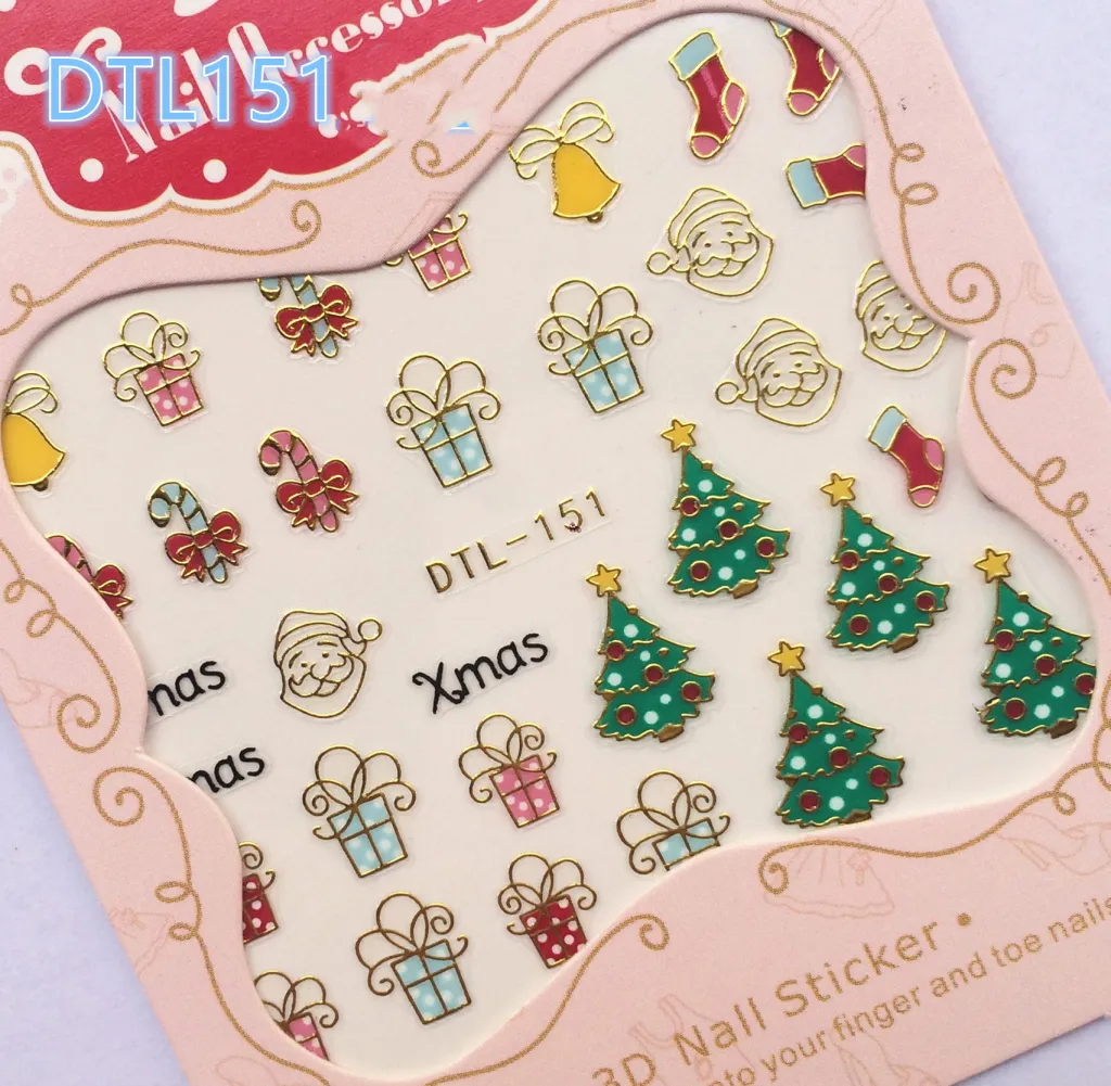 3D Christmas nail decals - 151 Style