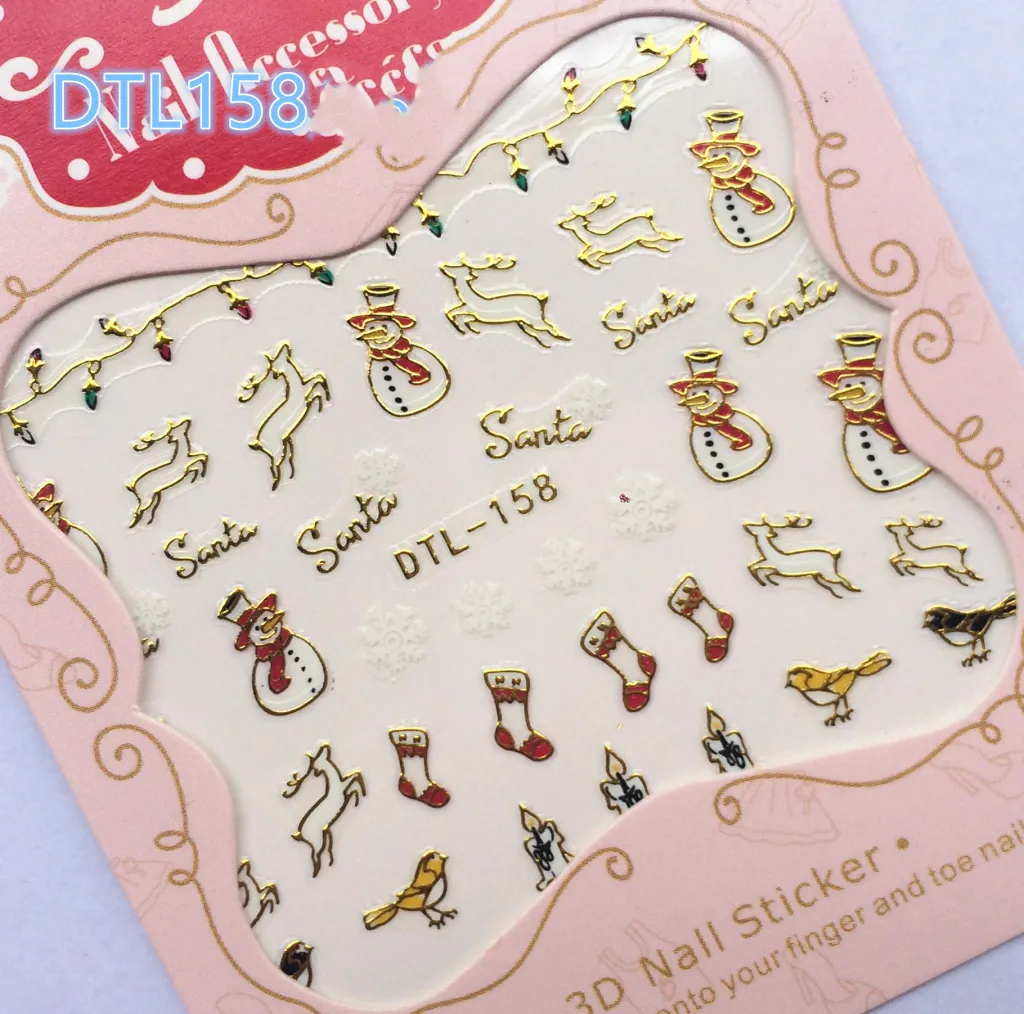 3D Christmas nail decals - 158 Style