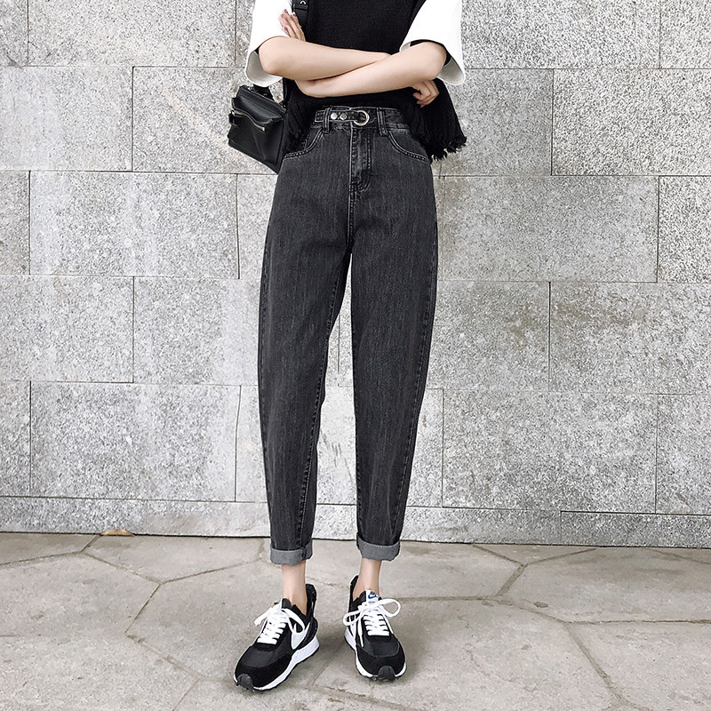 Elastic high waist loose harem pants