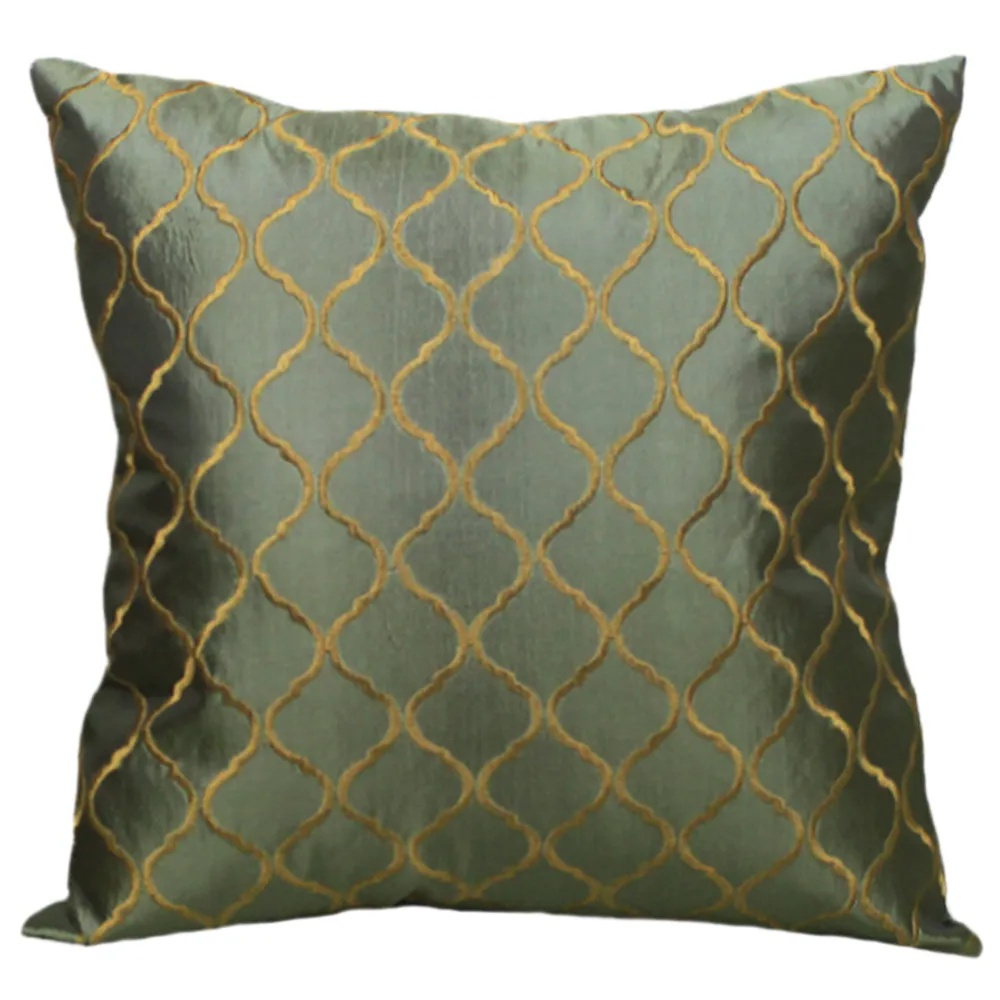 Imitation silk compound embroidery - 1 Army Green