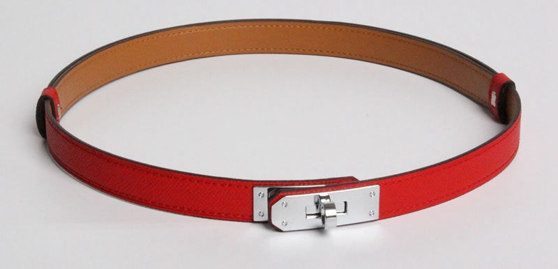 Red silver buckle