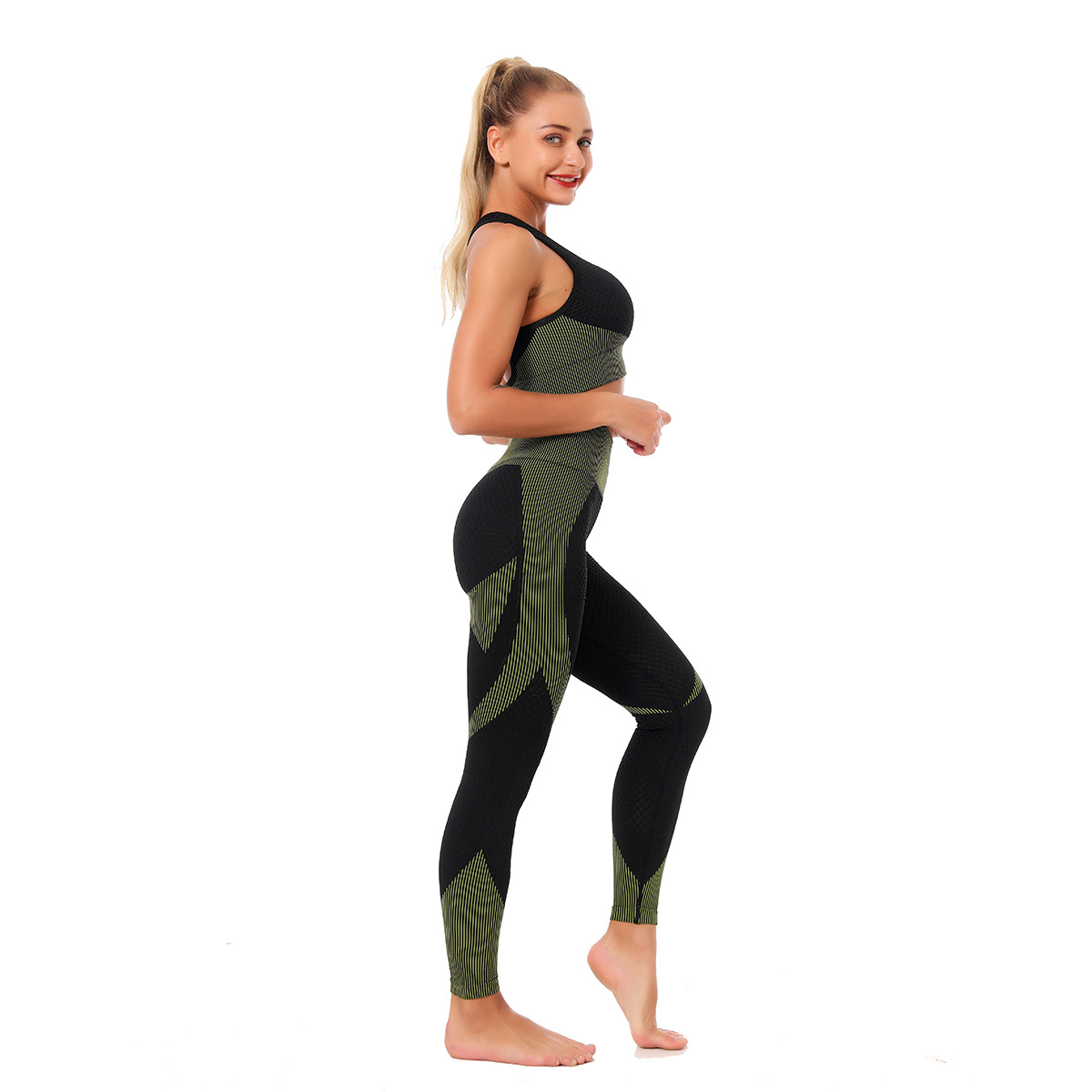 Women's seamless sports suit high waist