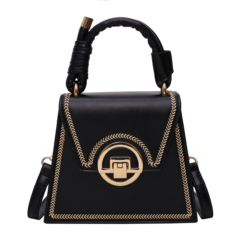 Lock crossbody small square bag Black - Shop at LoveMi