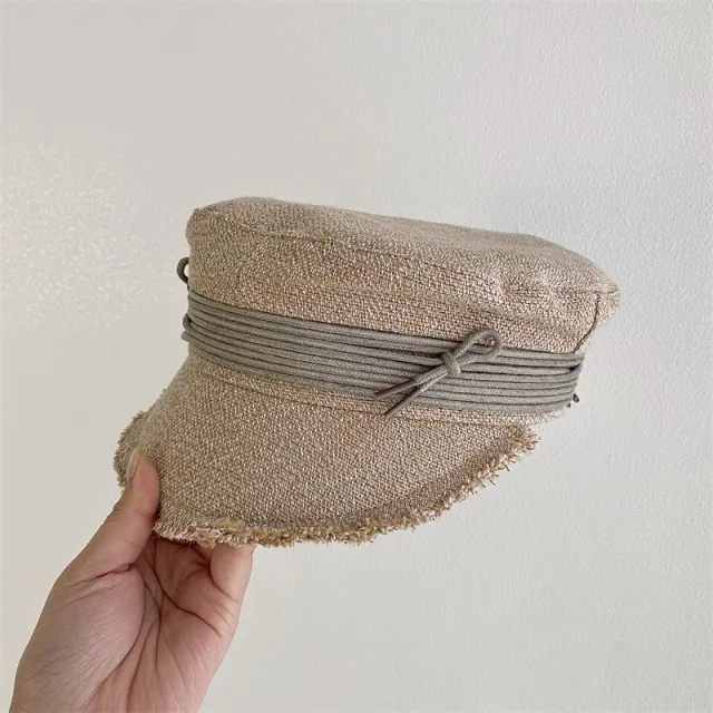 Cotton and linen cap Coffee - Shop at LoveMi