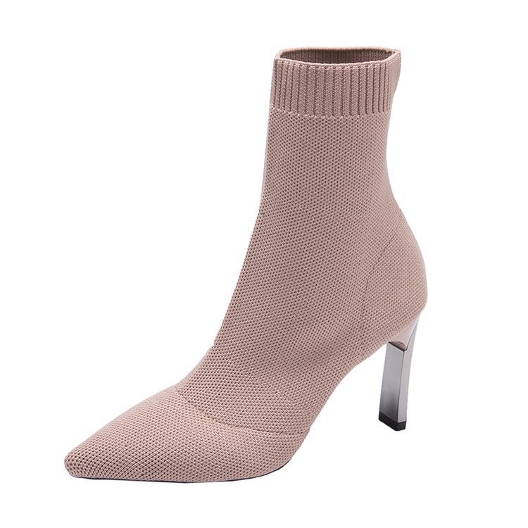 Net red skinny boots women Pink - Shop at LoveMi