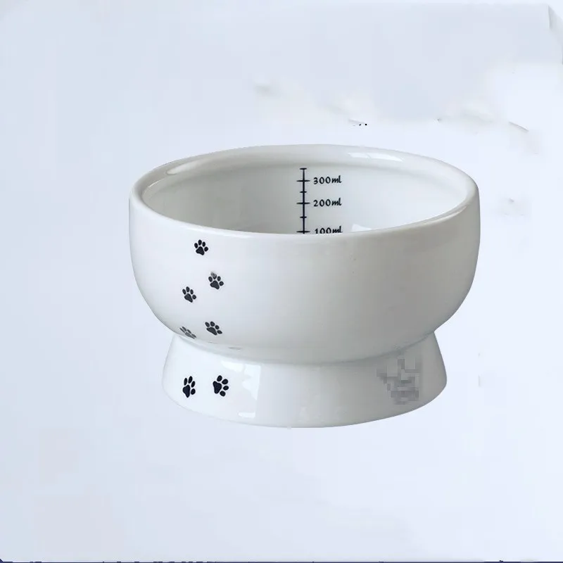 Defective ceramic dog bowl, cat bowl, neck guard, spill-proof cat food bowl - G