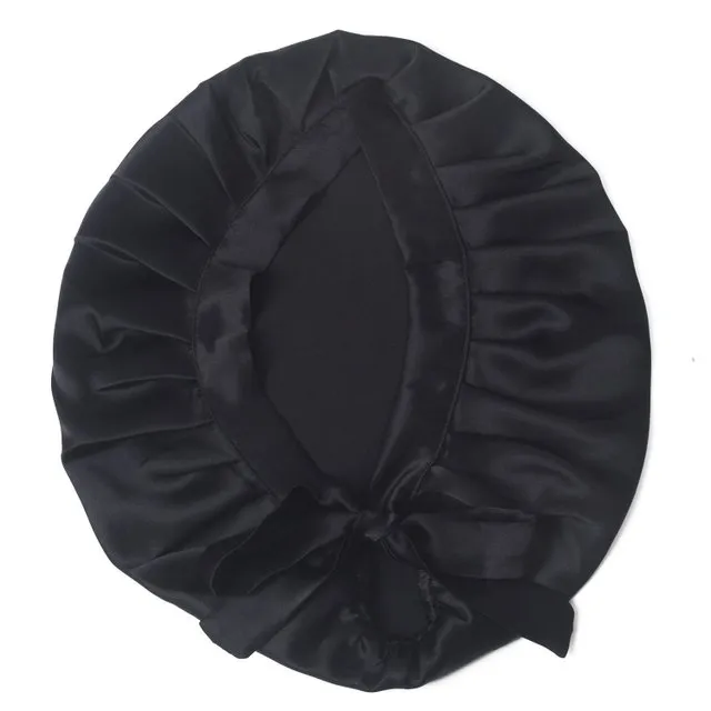 New Style Silk Night Hat - Black