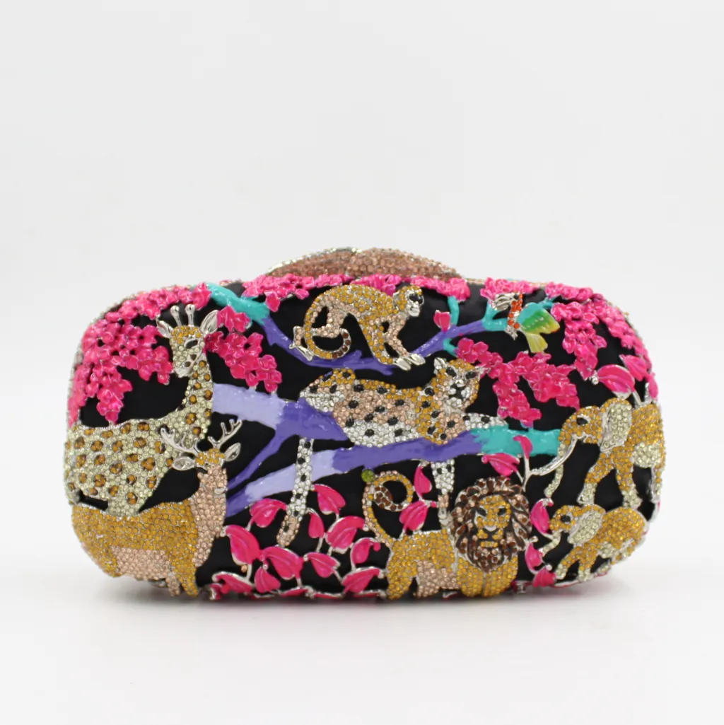 Oil drop diamond clutch - Rose