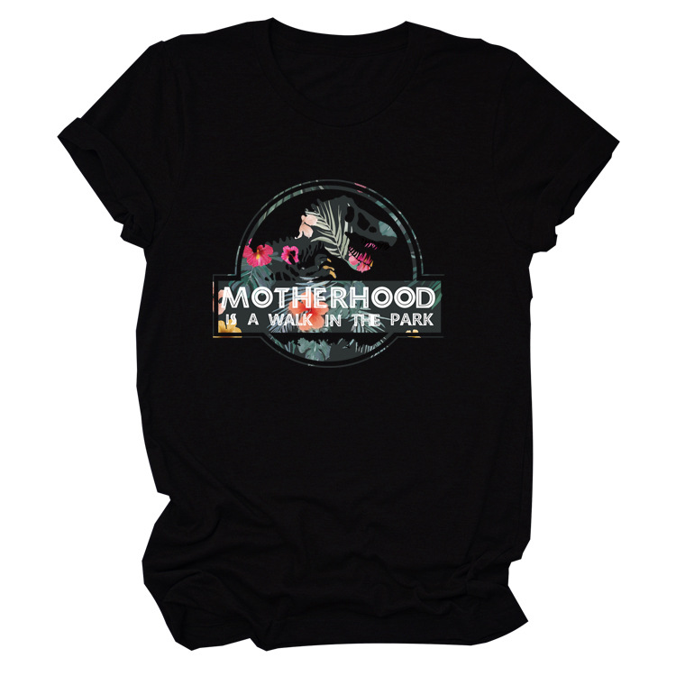 Euramerican alphabet short sleeve shirt