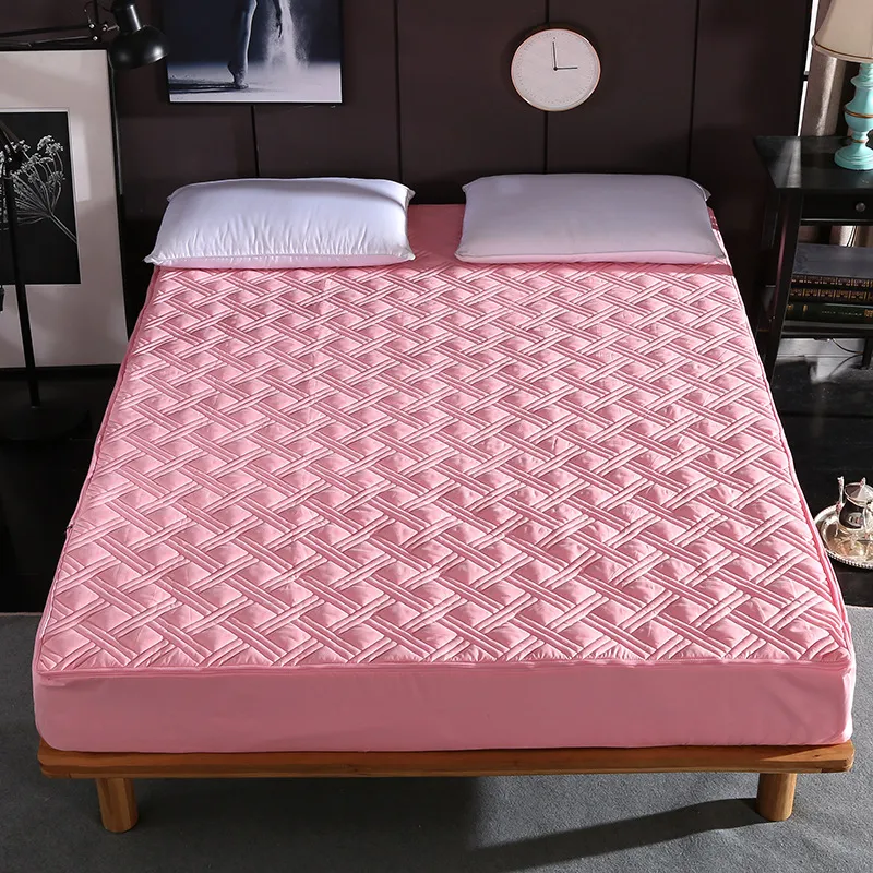 Solid color zipper bedspread - Light Pink