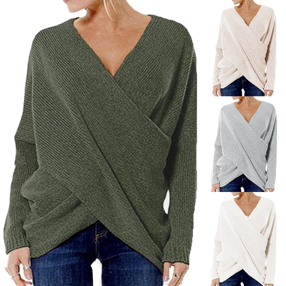 Inclined irregular hem sweater