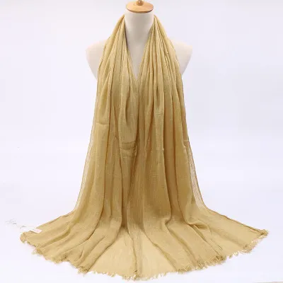 Monochrome cotton and linen female fur shaved scarf Ginger - Shop at LoveMi