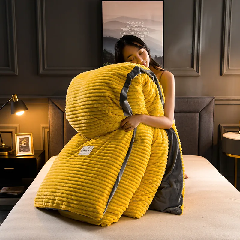 Magic flannel double duvet cover - Yellow