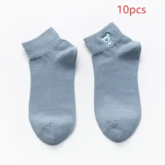 Female Japanese cartoon shallow mouth socks - Blue - View 1