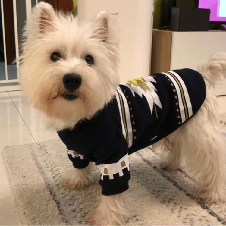 Plush print pet clothes