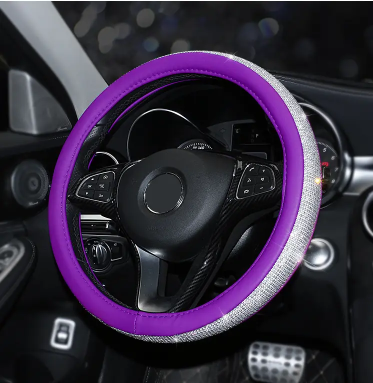 Rhinestone steering wheel cover
