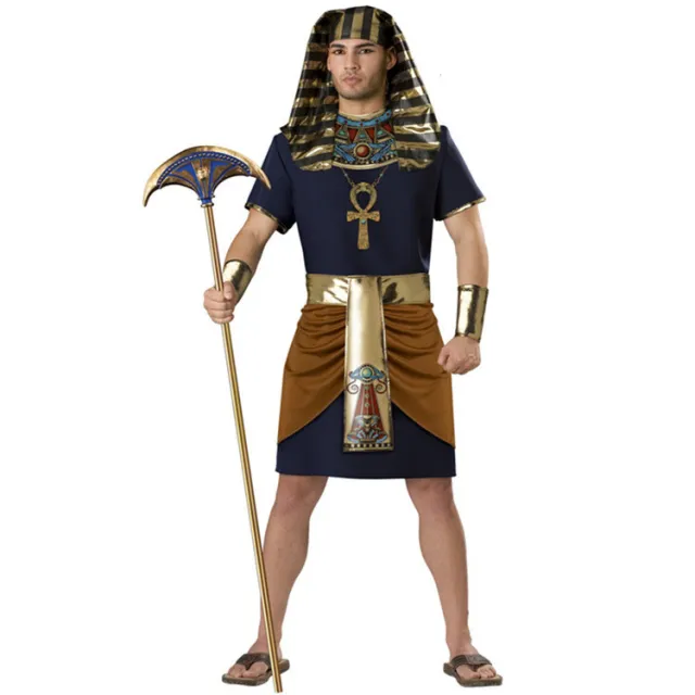 Egyptian Pharaoh Costume Tunic for Men Navy Blue Pharaoh Clothes - Shop at LoveMi