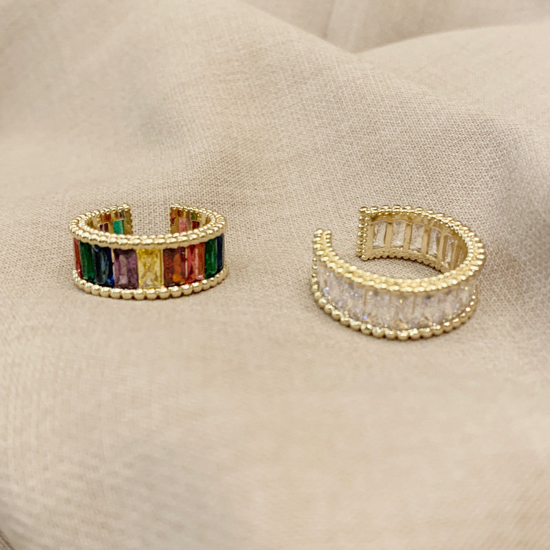Rainbow ring female senior sense retro