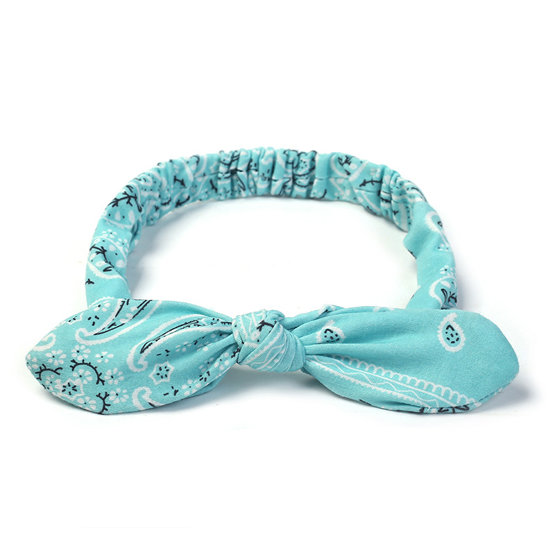 Bunny ears knotted elastic headband Light Green - Shop at LoveMi