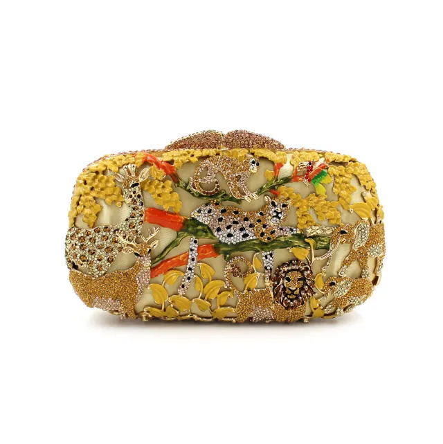 Oil drop diamond clutch Gold - Shop at LoveMi