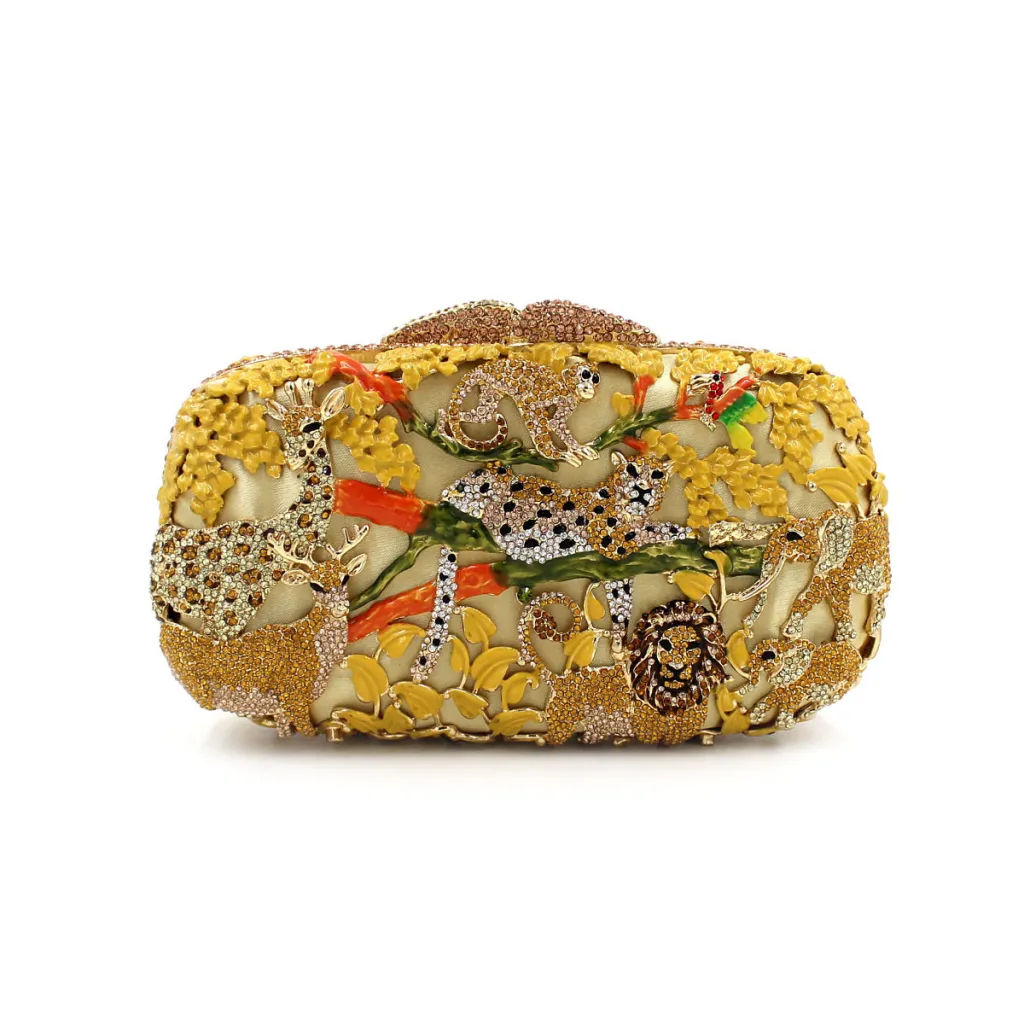 Oil drop diamond clutch - Gold