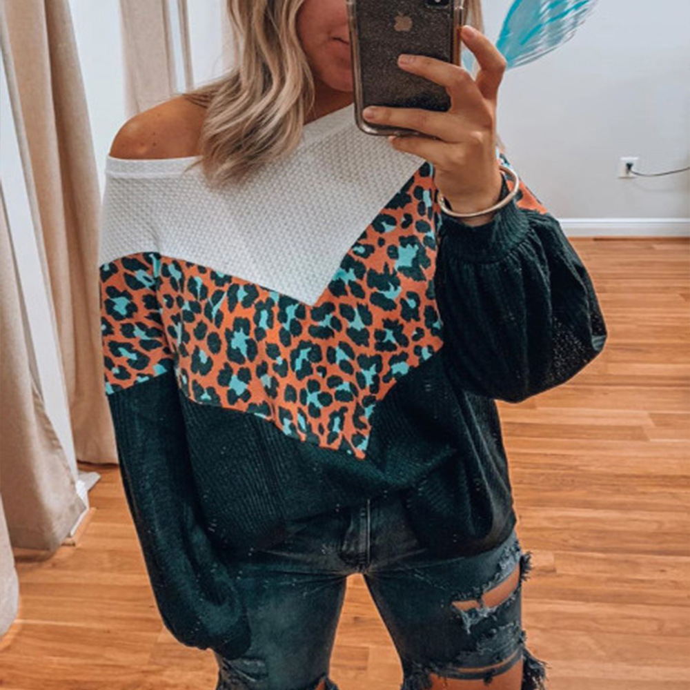 Long sleeve printed sweater