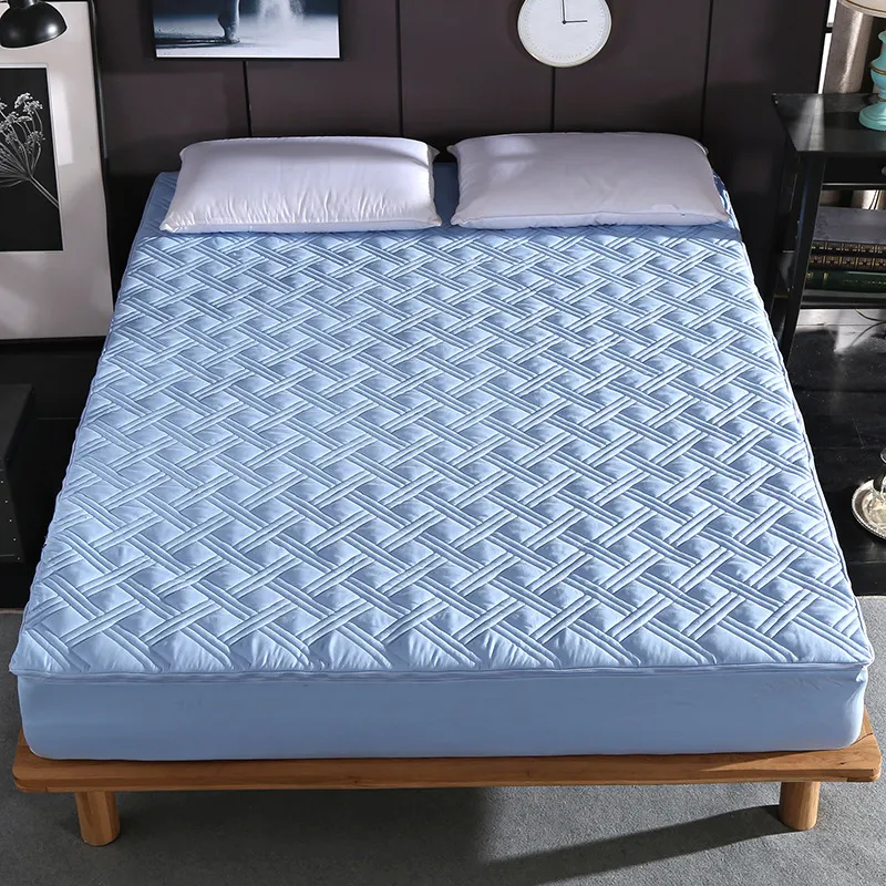 Solid color zipper bedspread - Blue