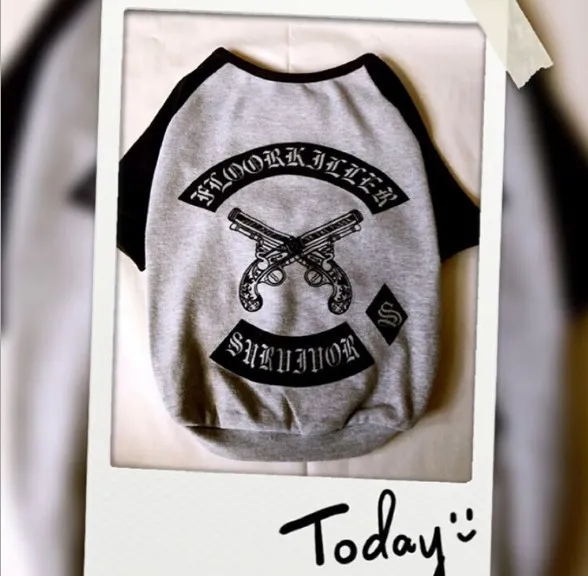 Pet Fashion T shirt Teddy Dog Clothes Grey - Shop at LoveMi