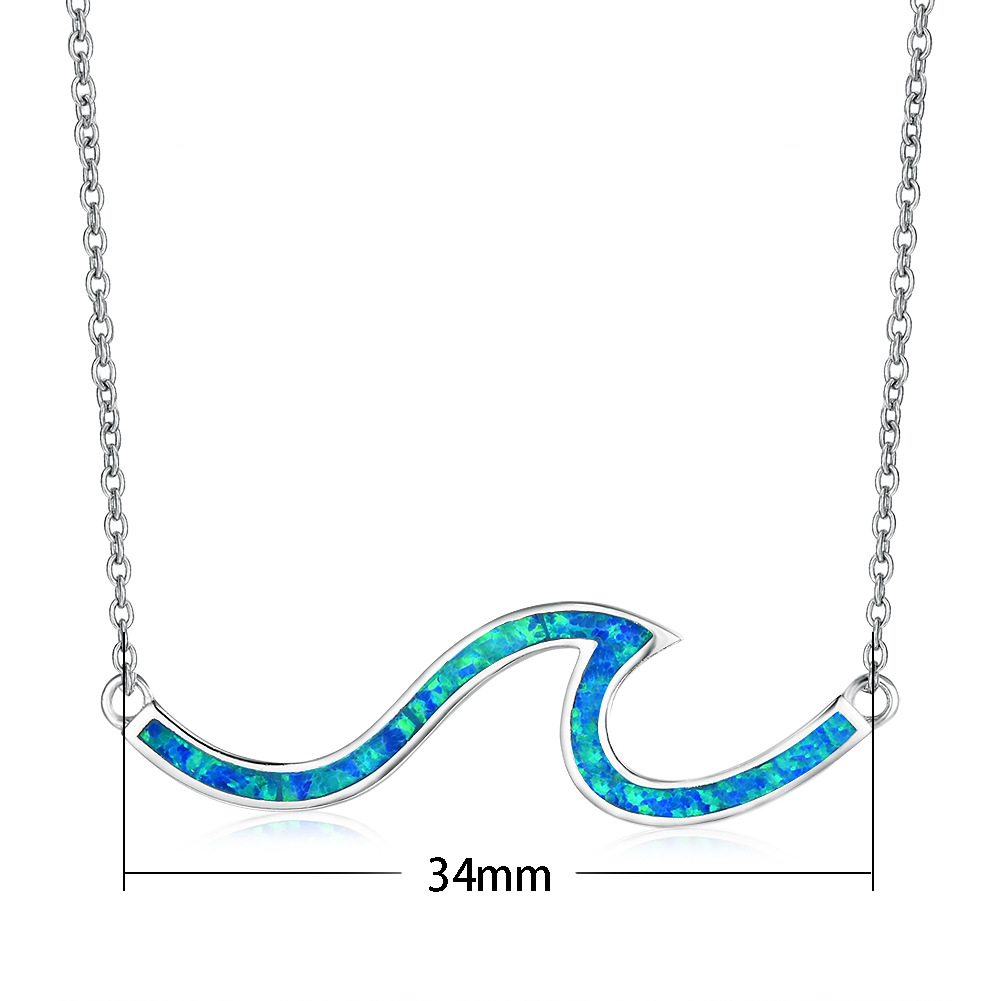 Ladies wave necklace