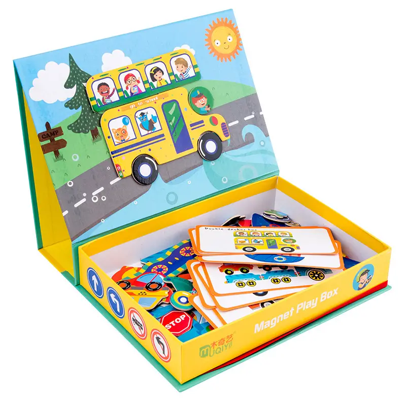 Children's educational toys 3-6 years old puzzle magnetic book