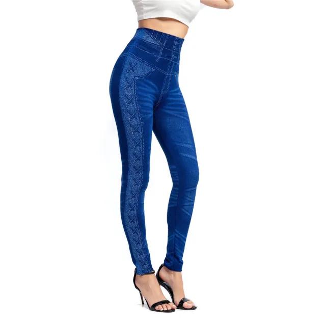 Women's Denim Leggings Blue - Shop at LoveMi