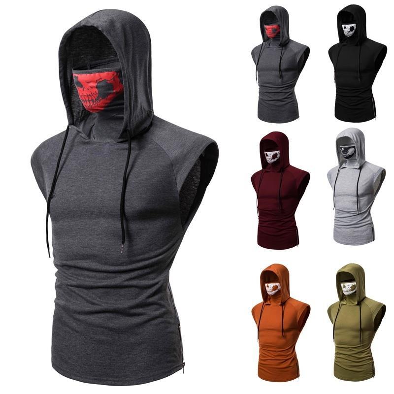 Masked hooded vest
