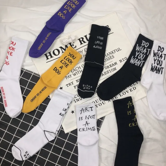 Cotton Comfortable English Socks Set9Color - Shop at LoveMi