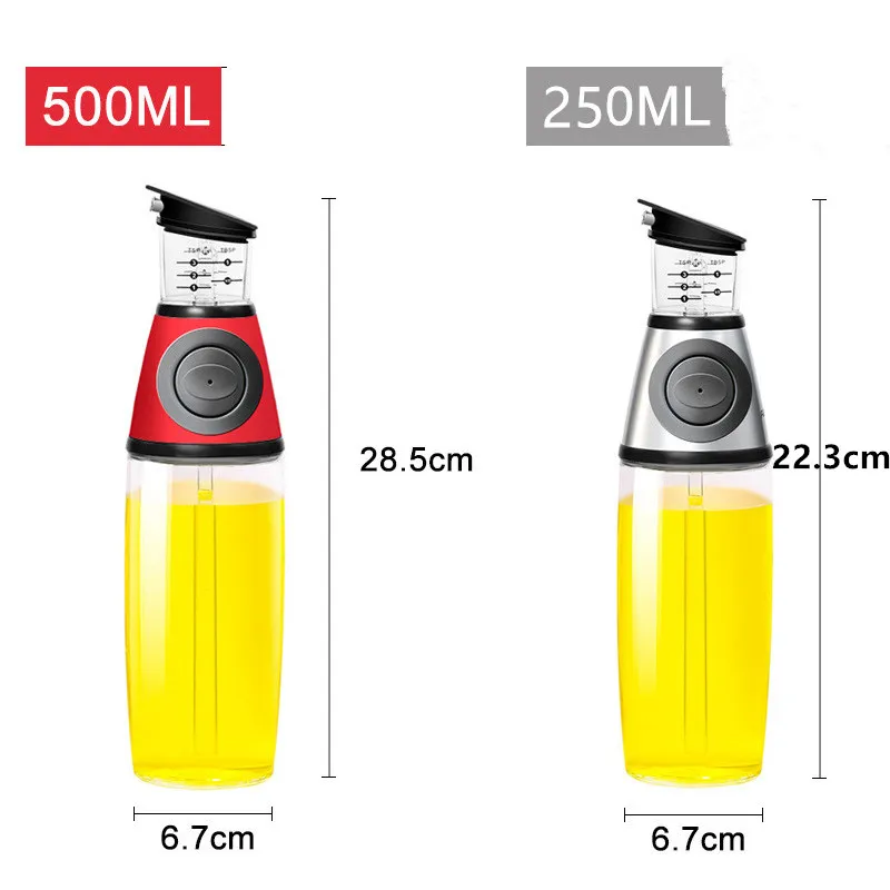 500ml Measurable Glass Bottle Oil Bottle Soy Bottle Kitchenware - Set