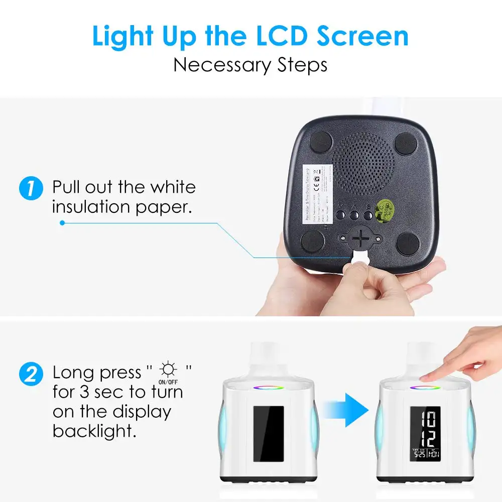 Study LED Desk Lamp USB Charging Port&Screen&Calendar&Colors