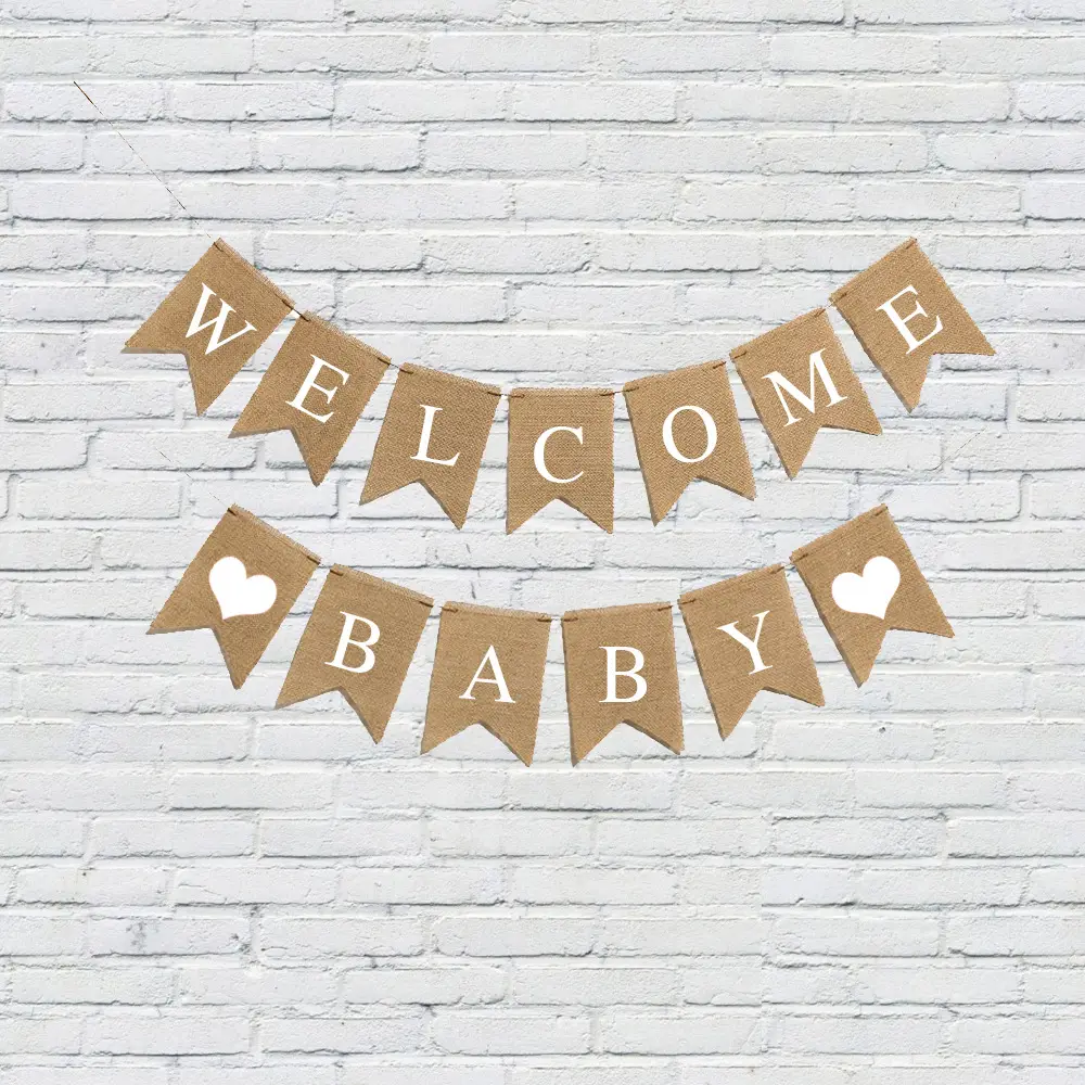 Welcome baby banner flag letter garland wholesale party