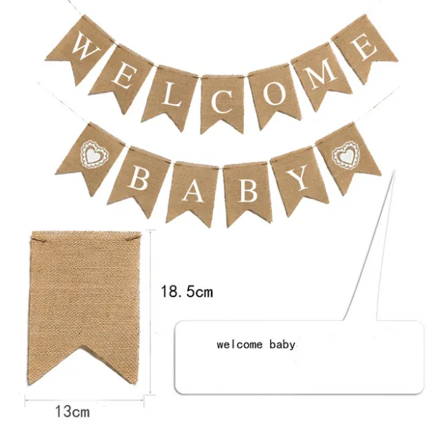 Welcome baby banner flag letter garland party