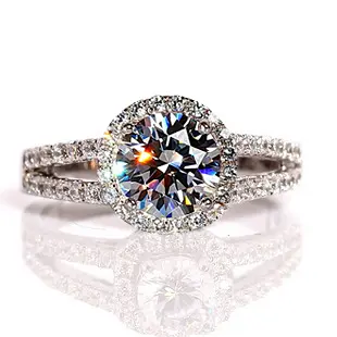 White gold plated ring