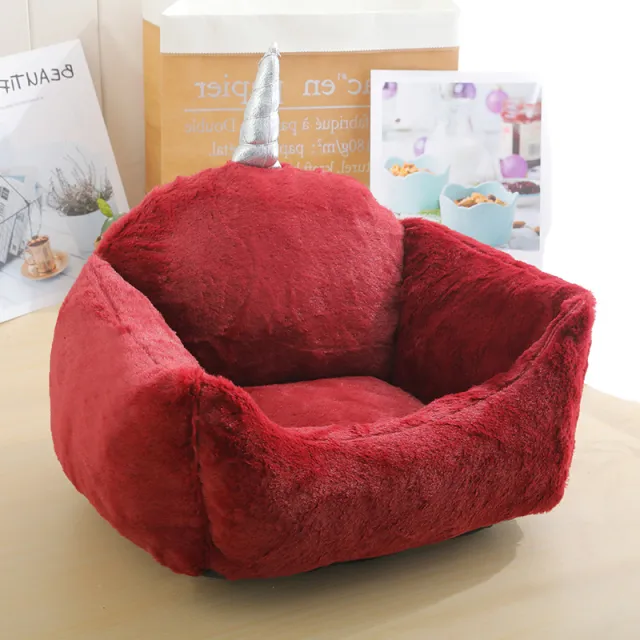 Multifunctional small and medium sized dog bed dog mat Wine Red - Shop at LoveMi