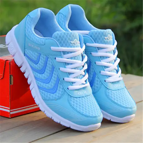 Mesh lace up flat shoes sneakers