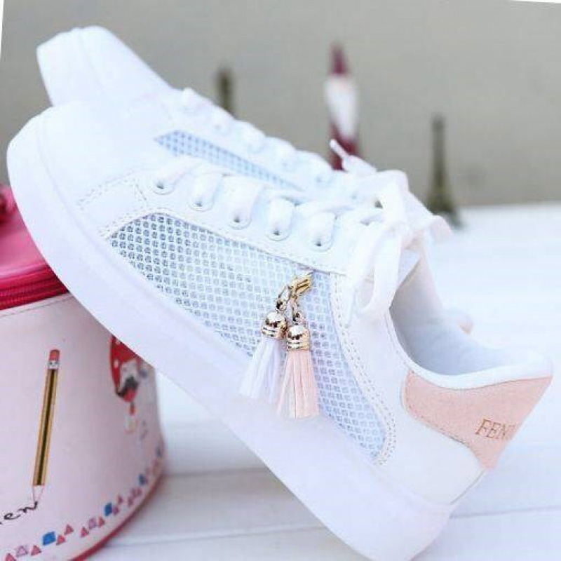 Women's mesh white shoes